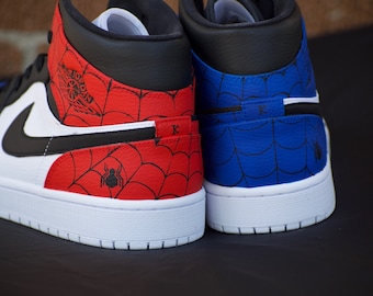 Spider-man Jordan 1s - Etsy
