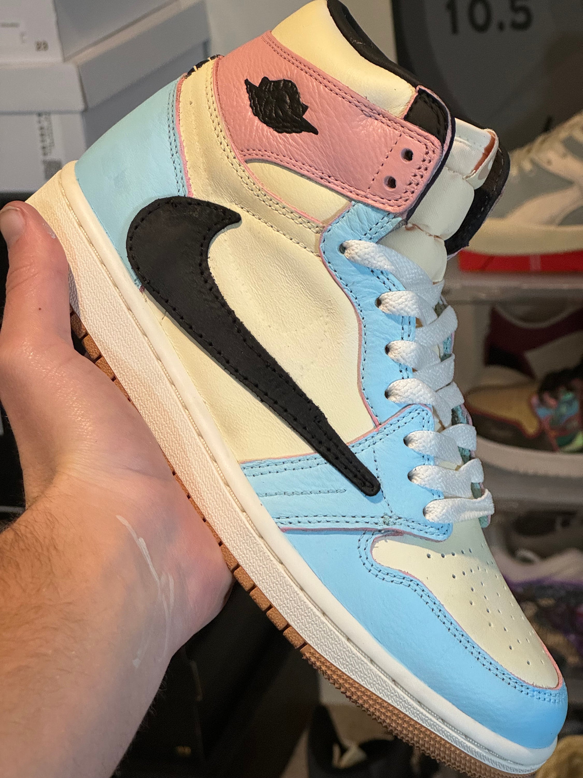 Easter Sunday Custom Travis Scott Jordan 1 Highs (union Easter Sunday Custom Travis Scott Jordan 1 Highs (union