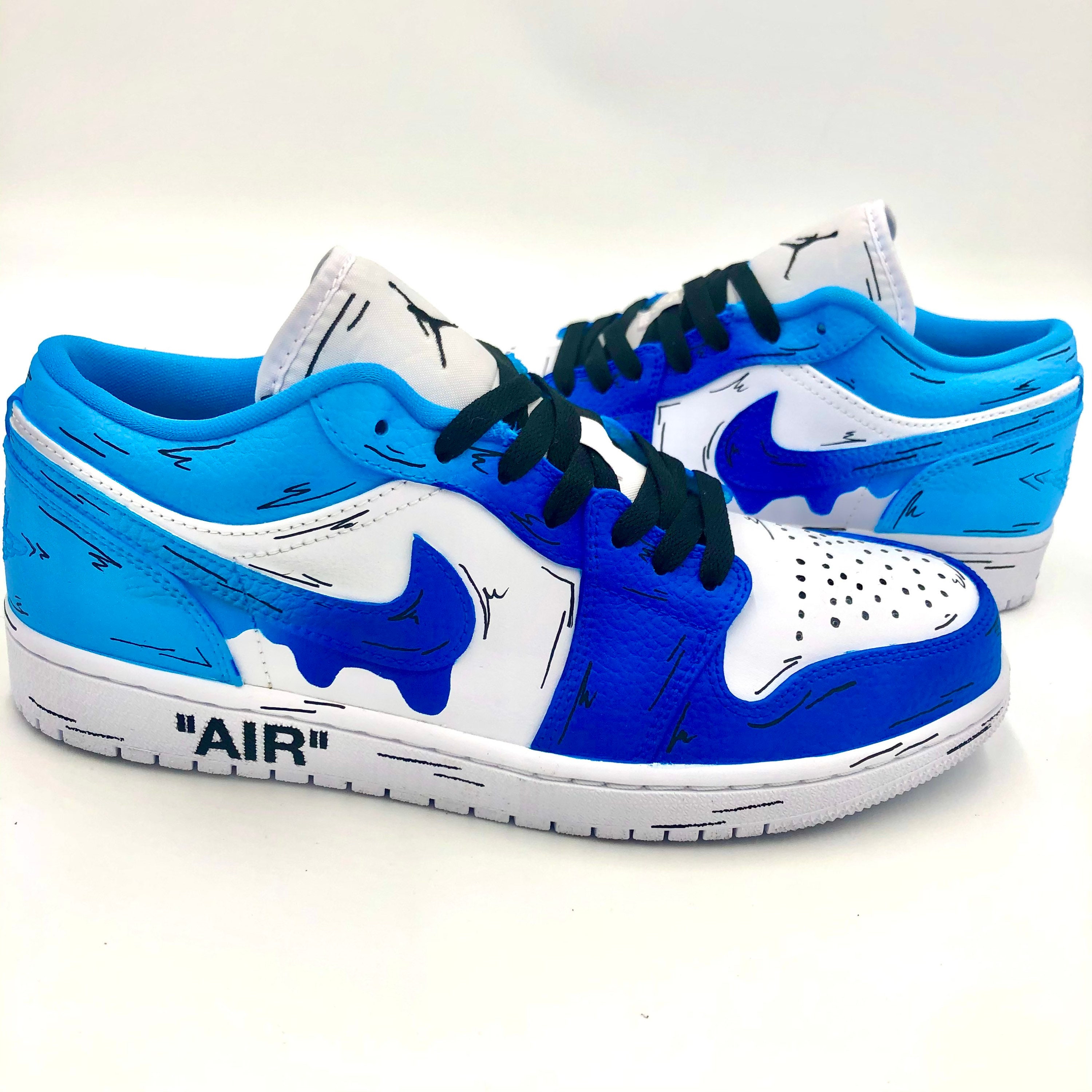 Icicle Fade Jordan 1 Lows - Etsy