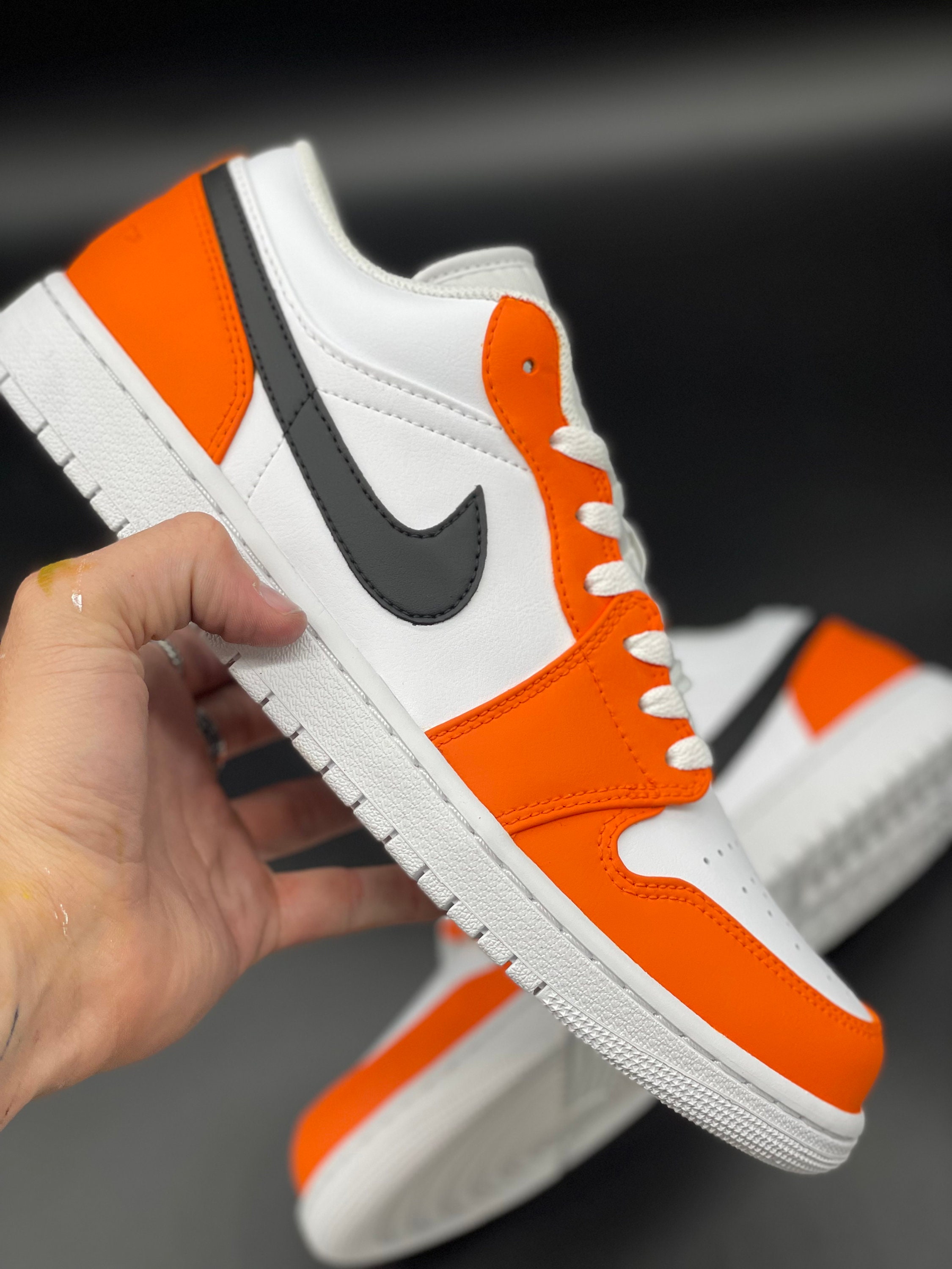 Jordan White and Orange Retro Low-Top Sneakers No Original Box Mark Your Calendars: The Air Jordan 1 Low  main image 3
