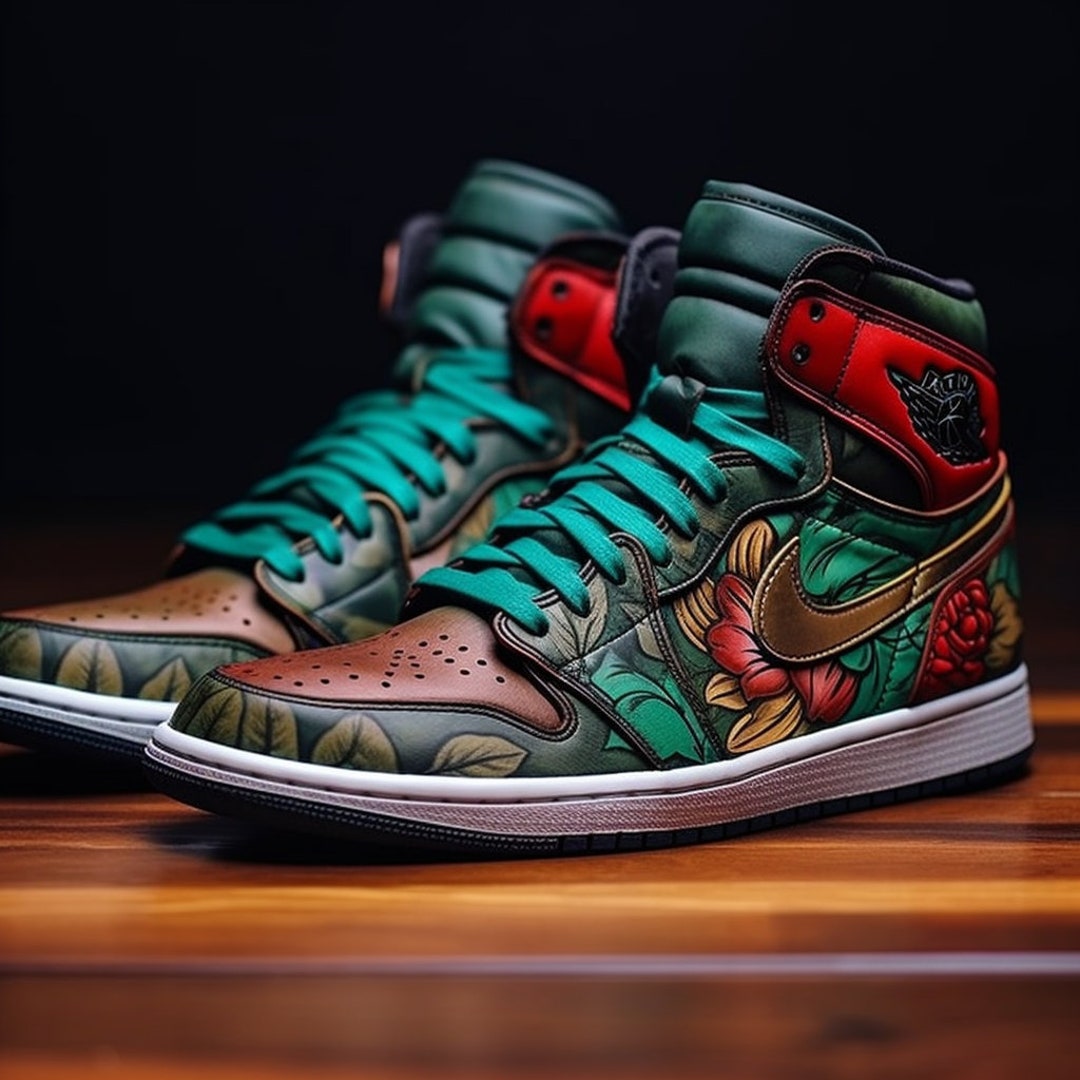 Custom Tattoo Style Artwork Themed Jordan 1 (can Make However You'd ...