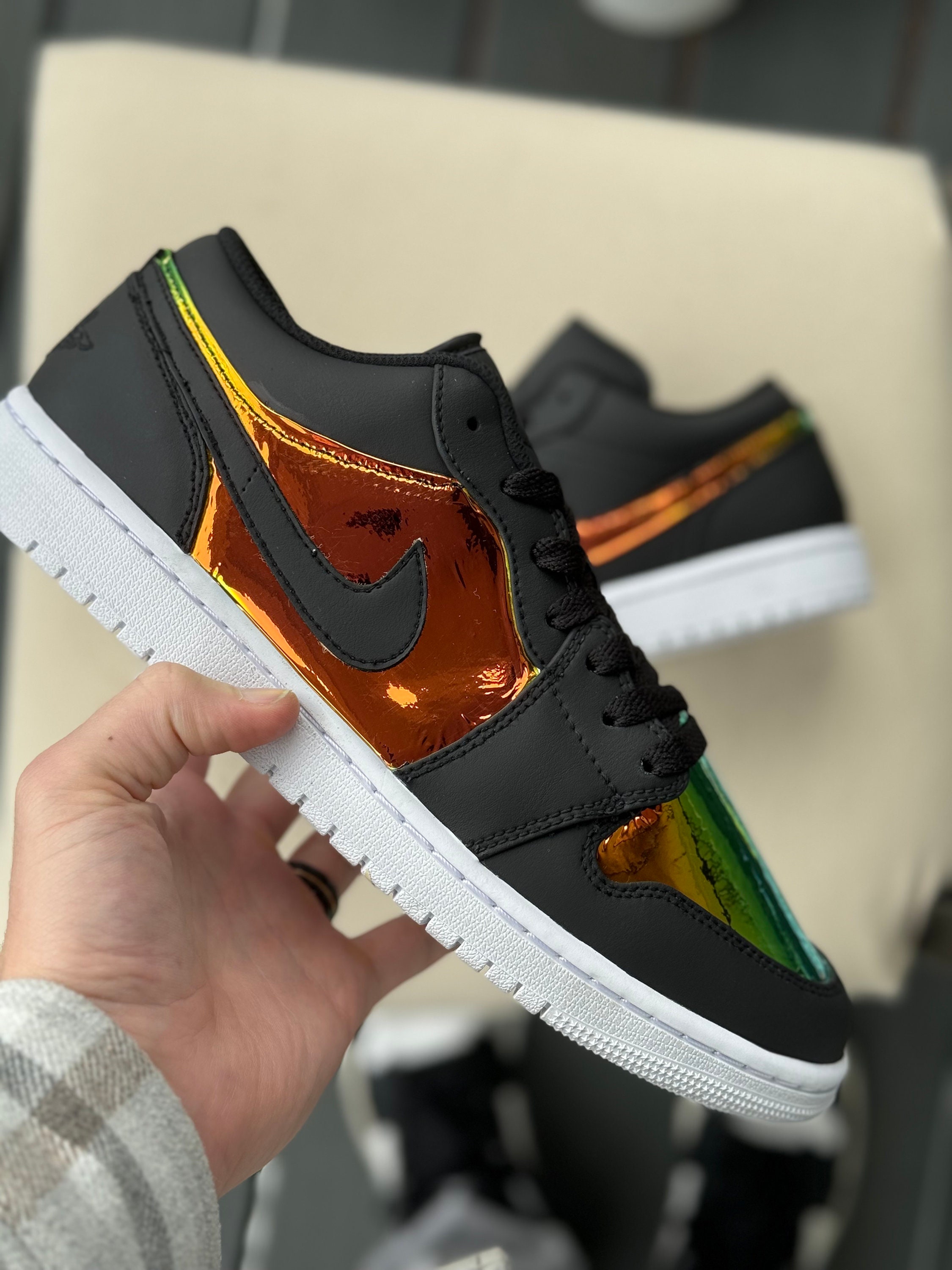 Custom Chameleon Color Changing Jordan 1 Lows (can Make  display picture 1
