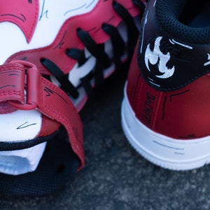 Red Cartoon Air Force 1s mids