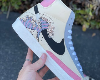 Custom Great Wave Nike Blazers
