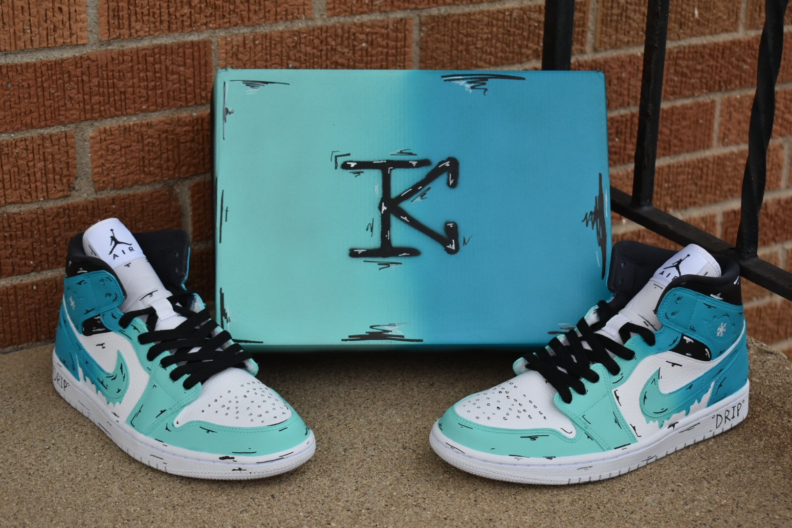 cyan jordans
