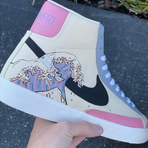 Custom Great Wave Nike Blazers