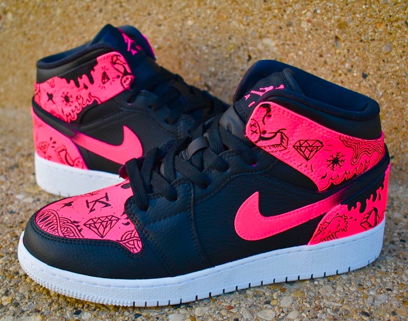 custom pink shoes