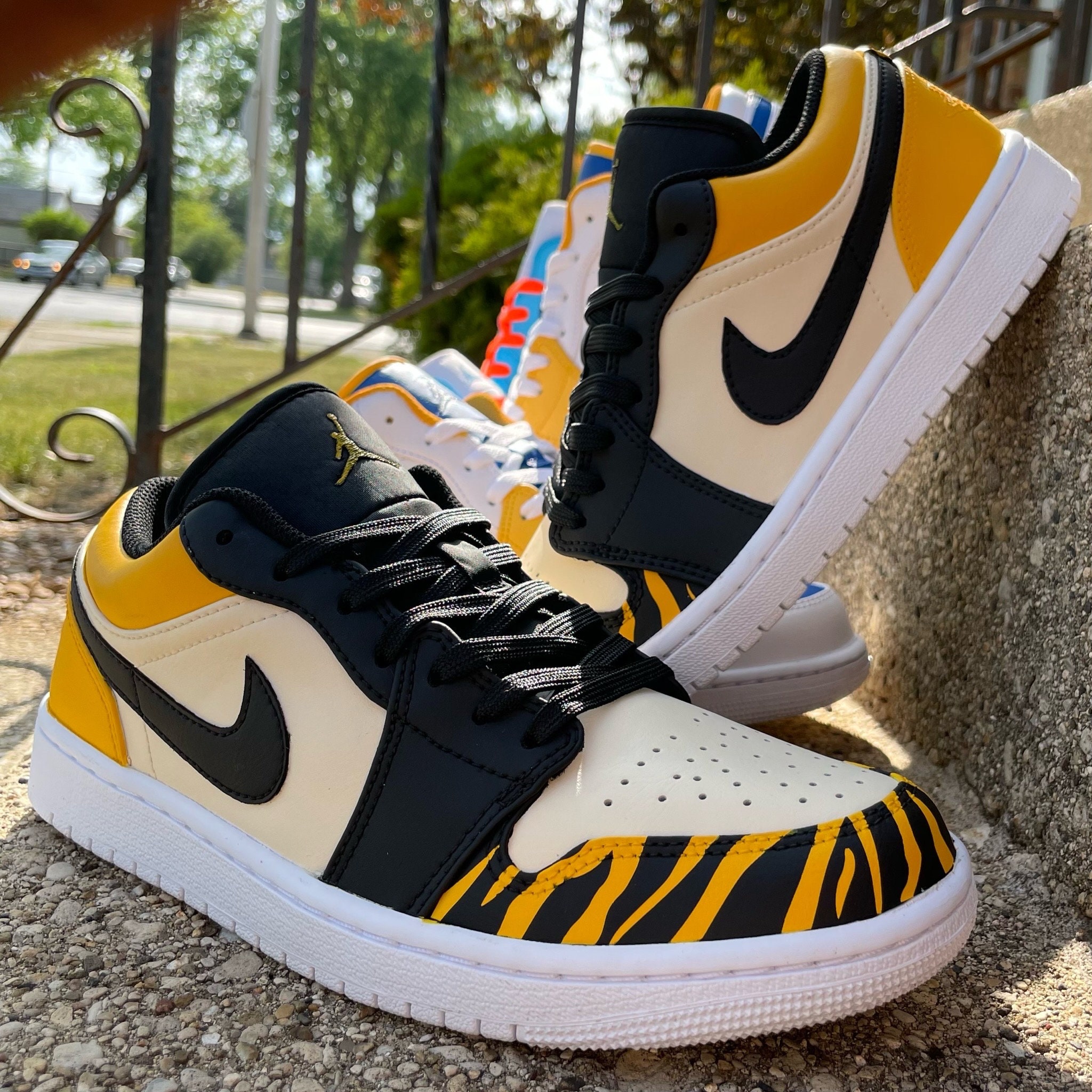 custom yellow jordans