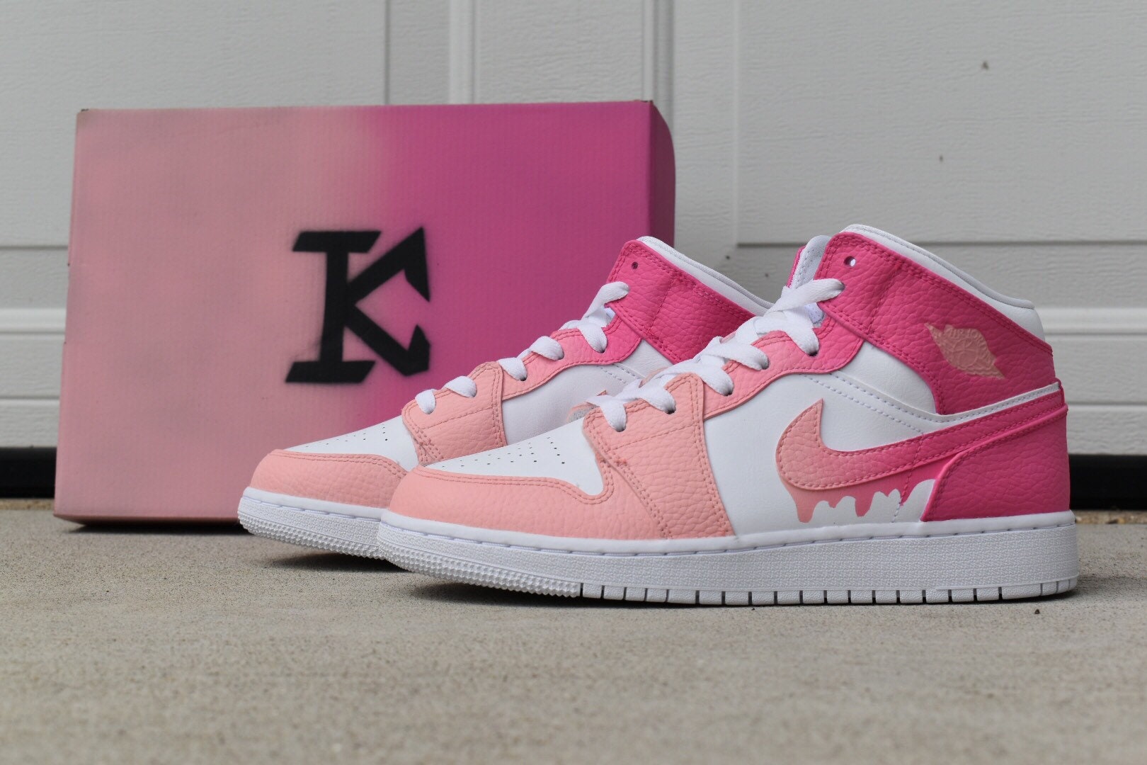 Pink Fade Jordan 1s Etsy Australia