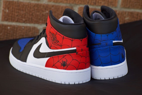 Spider man Jordan 1s Etsy
