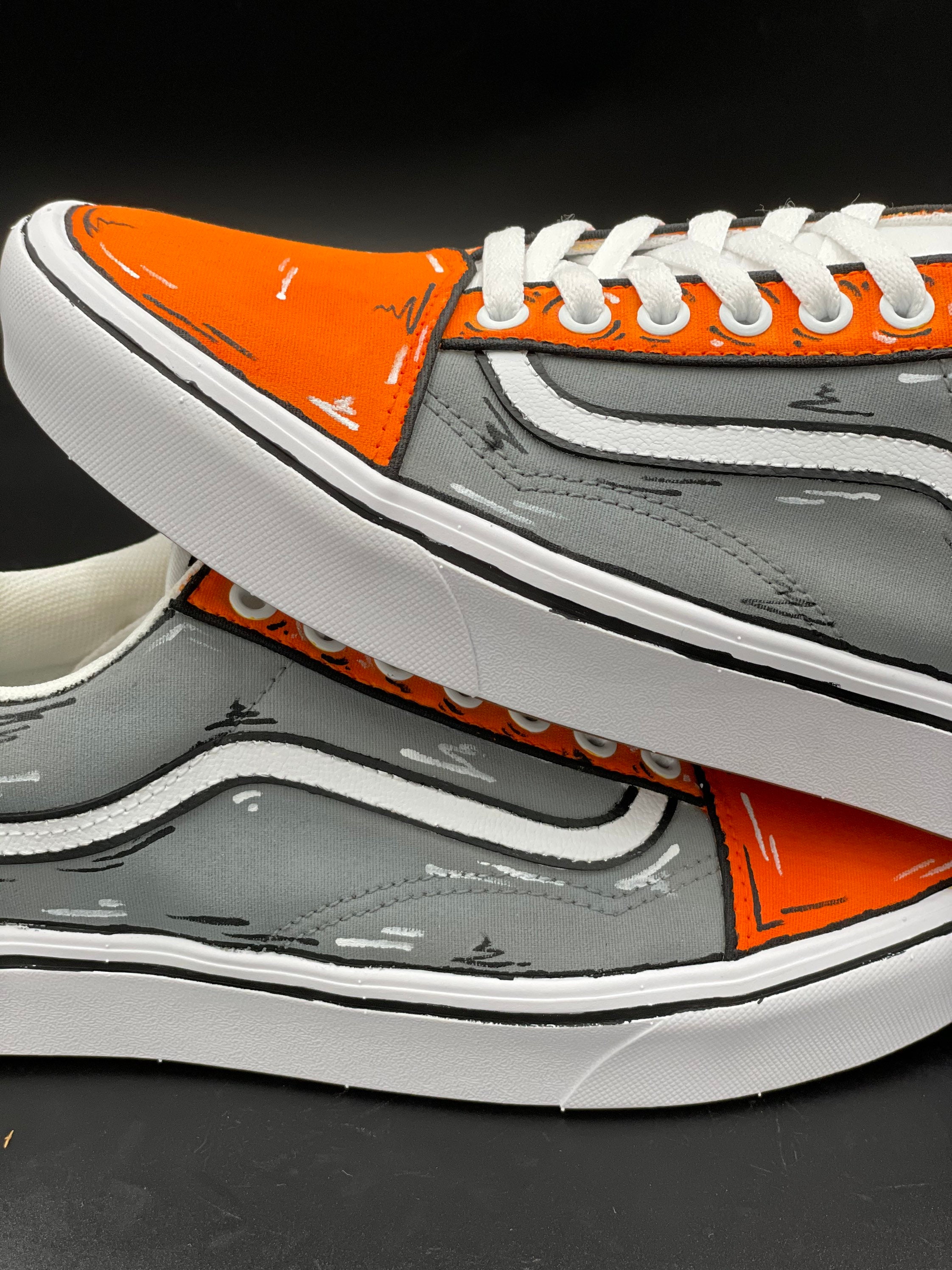 Orange Cartoon Vans