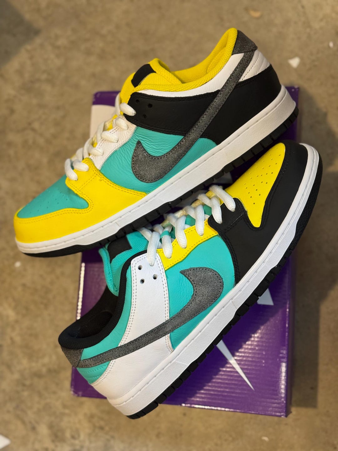 Tiffany and Yellow SB Custom Dunks - Etsy