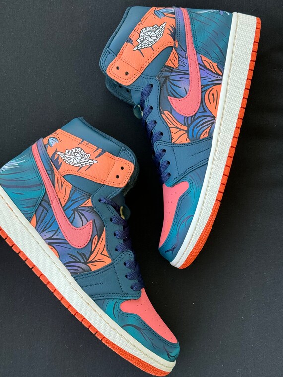 flower print jordans