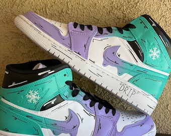 jordans teal and purple