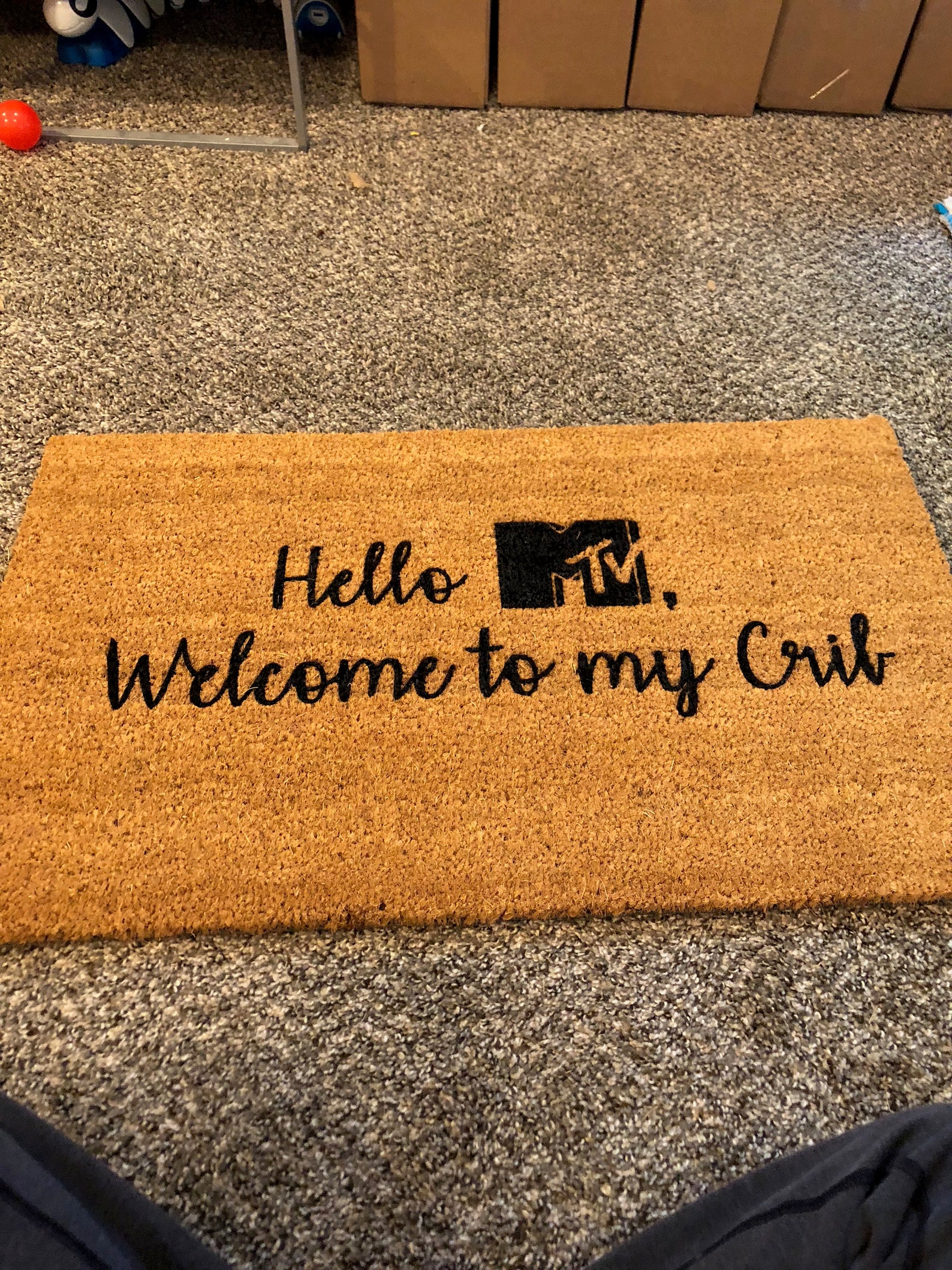 Hello MTV To My Crib Door Mat Custom Doormat MTV Etsy
