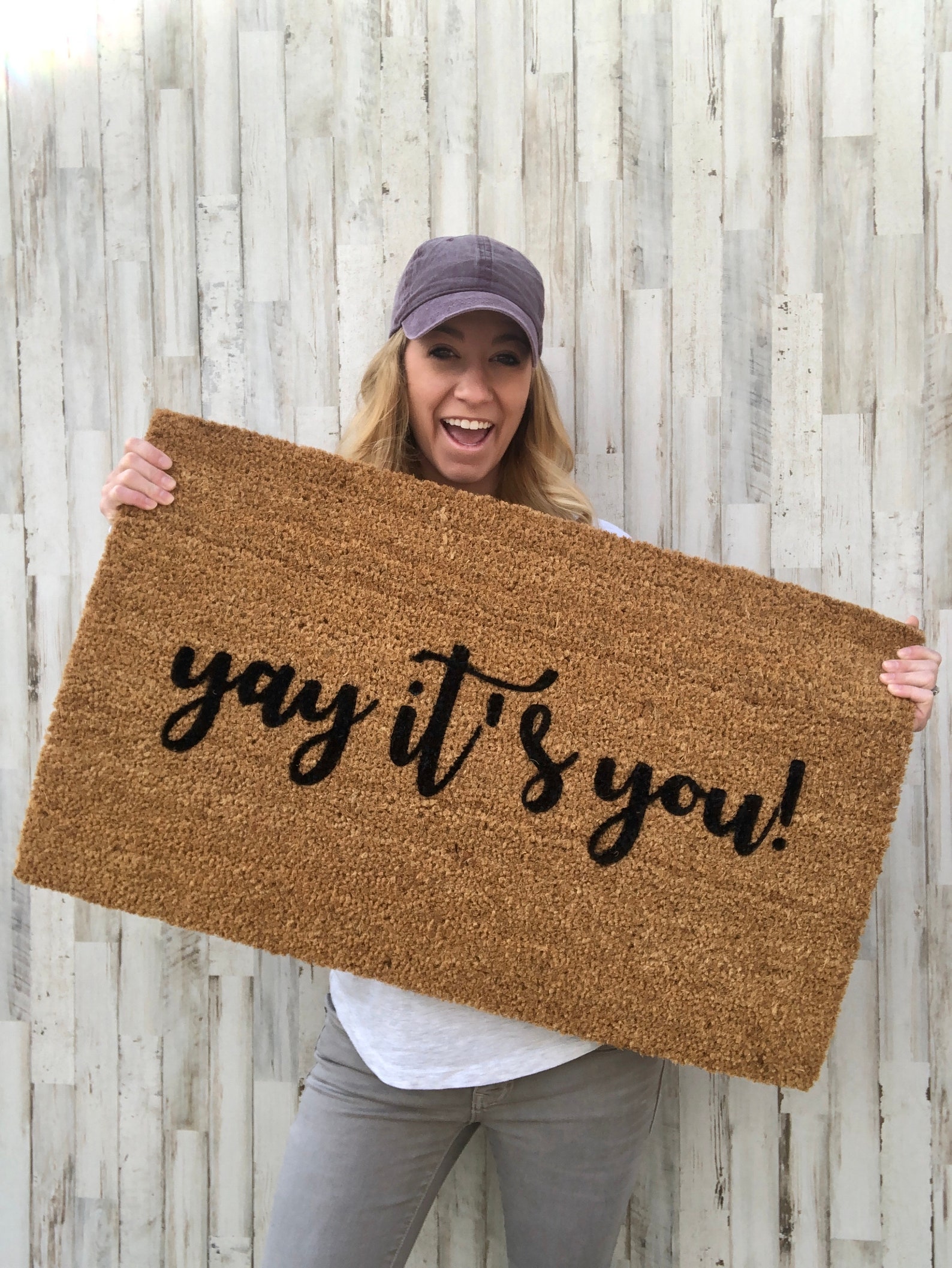 Yay it's you Doormat Custom Doormat Doormat Etsy