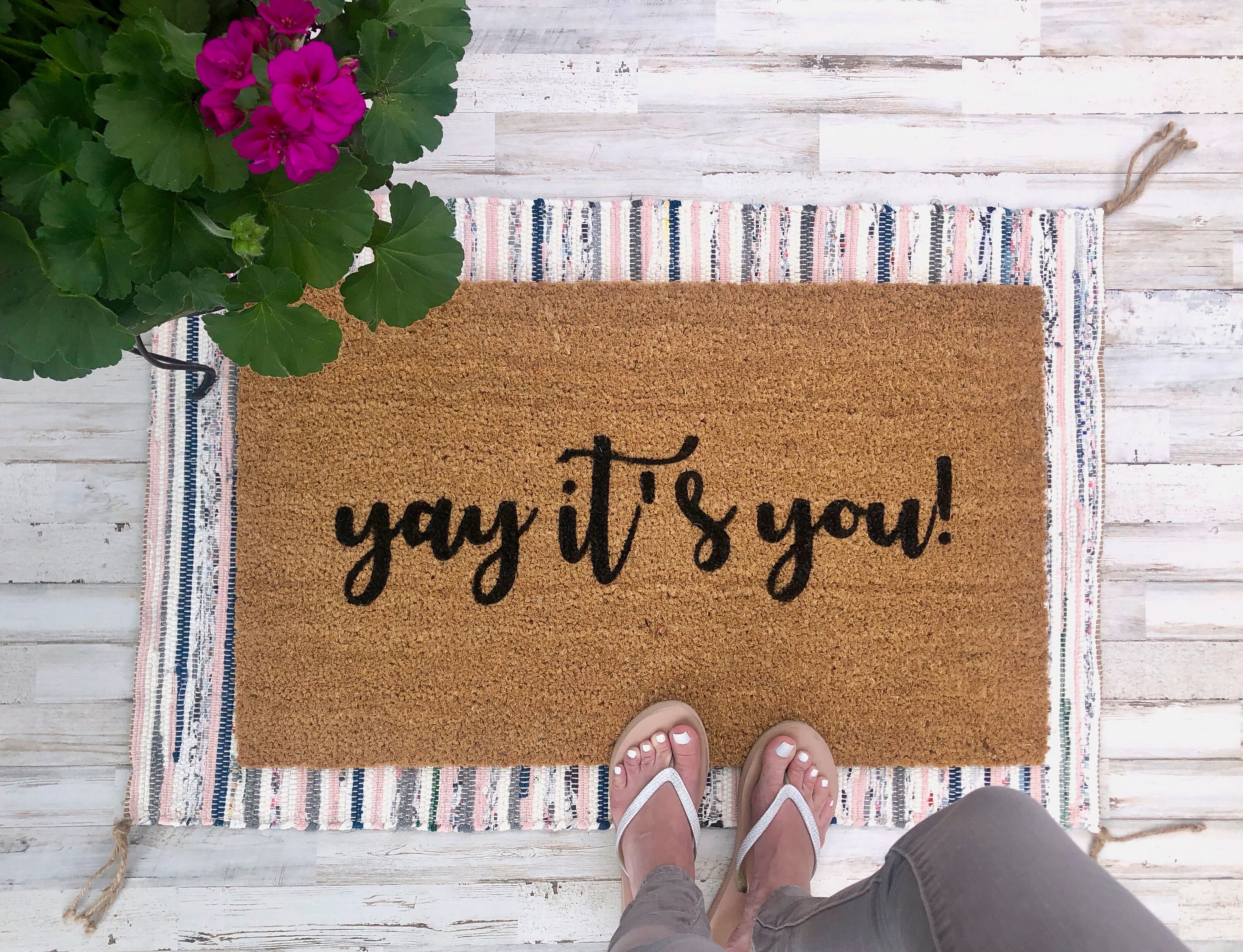 Yay it's you Doormat Custom Doormat Doormat Etsy