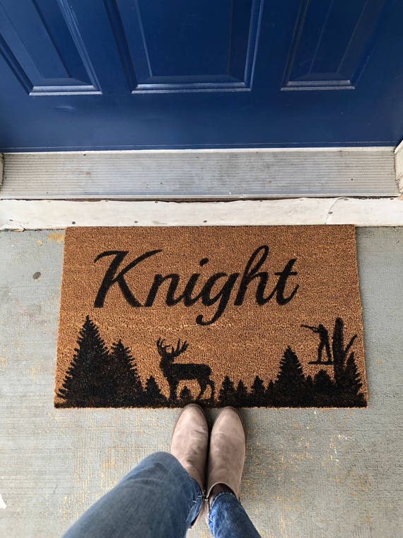 Hunting Style Doormats Hunting Gifts Bow Hunter Deer Etsy