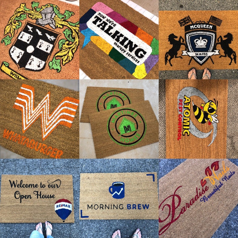 Custom Doormat Business Logo Custom Door Mat Doormat Etsy