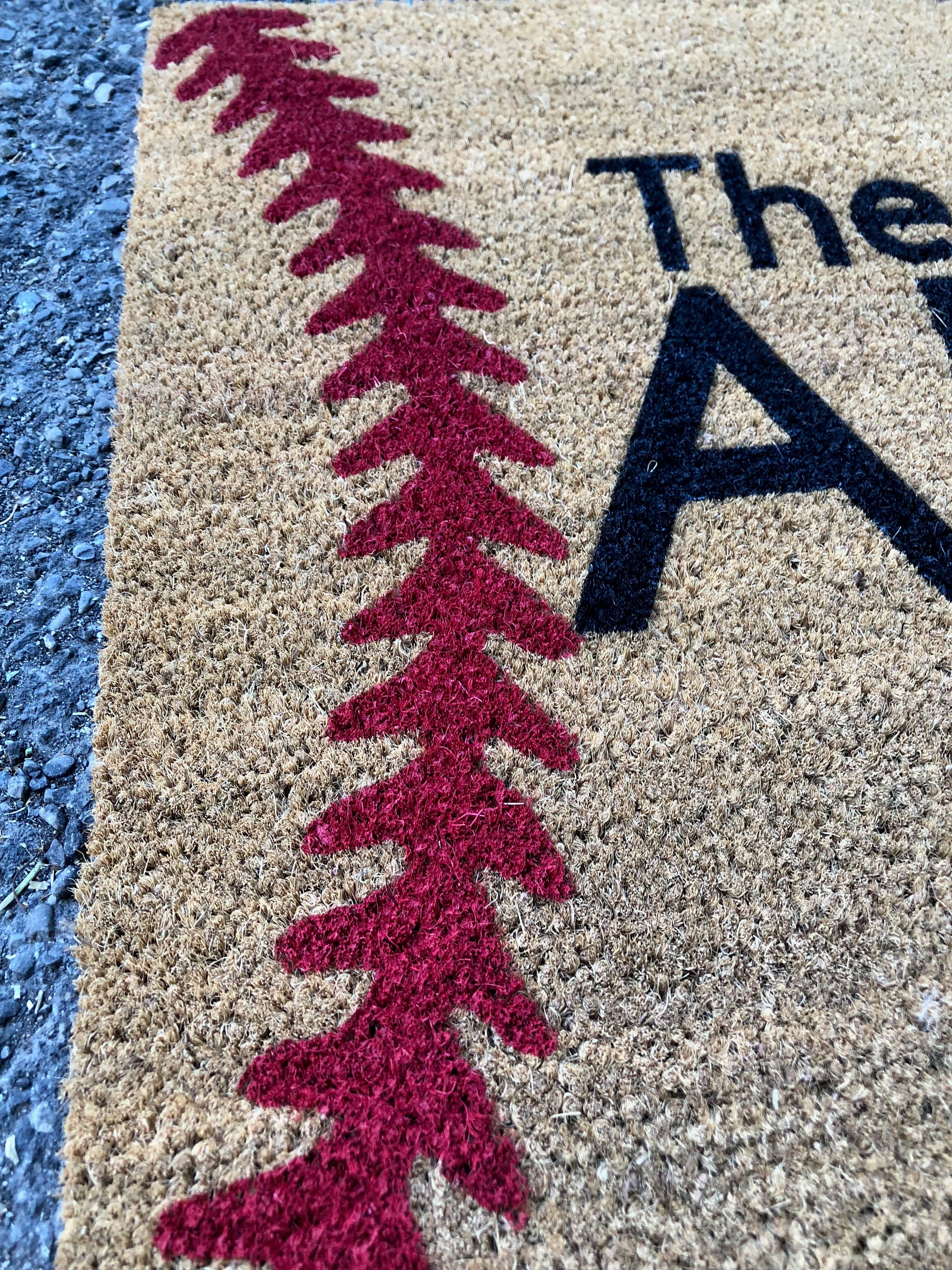Baseball Style Doormat Personalized Doormat Housewarming Etsy