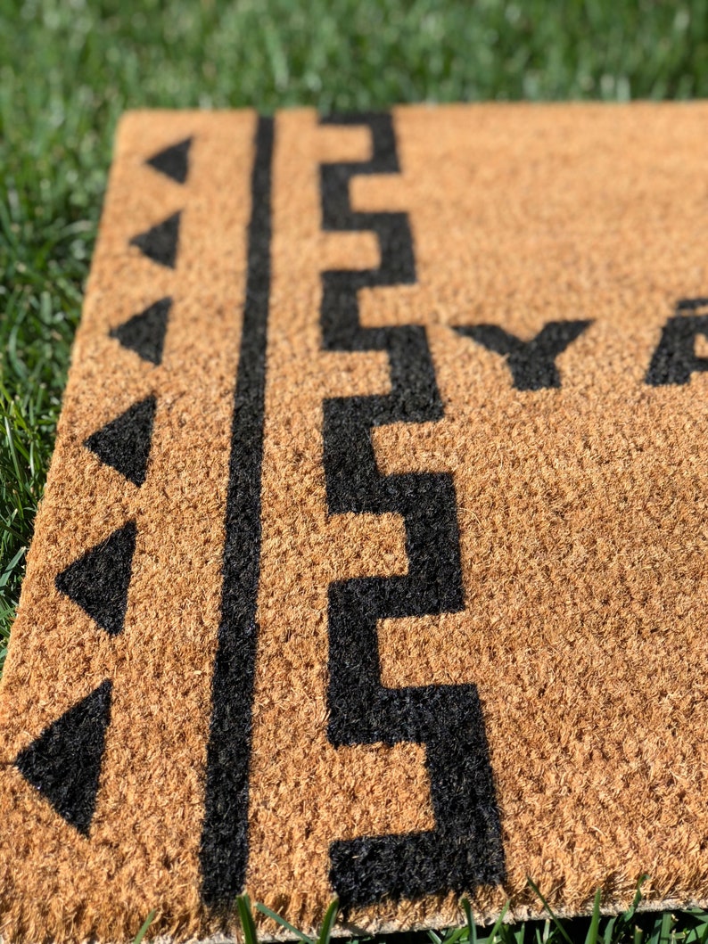 Navajo Doormat Hello in Navajo Custom Doormat Native Etsy