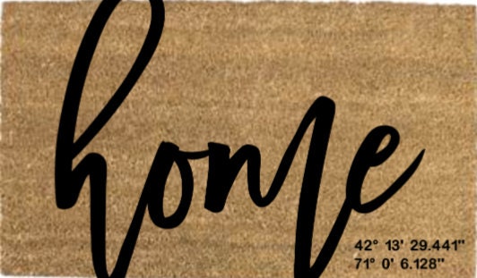 Home Doormat with custom Coordinates