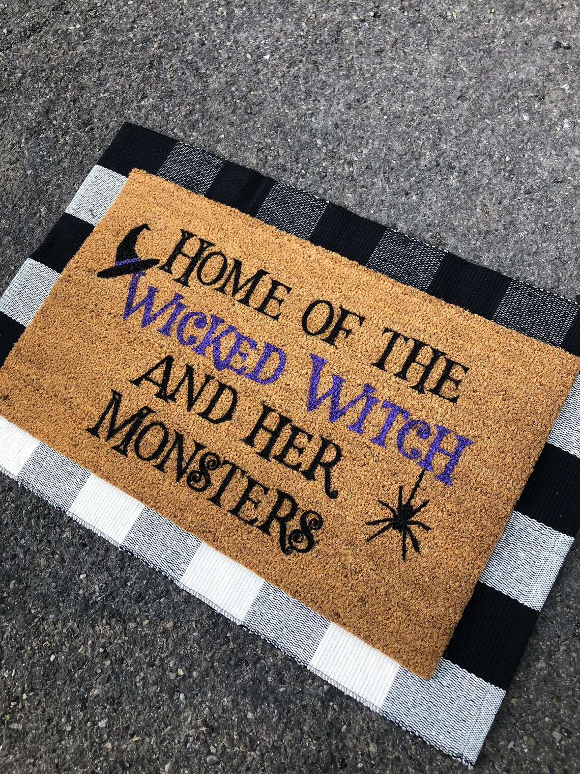 Halloween Doormat Witch Decor Doormat Mat Etsy
