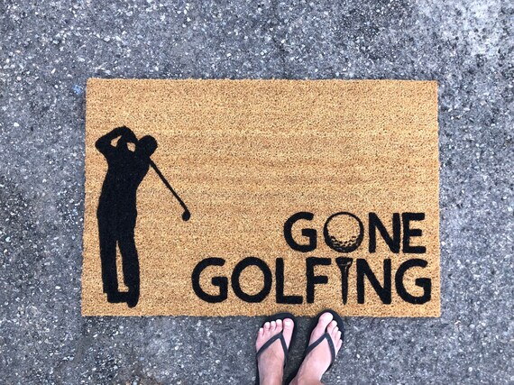 Gone Golfing Doormat Custom Doormat Funny Doormat Etsy