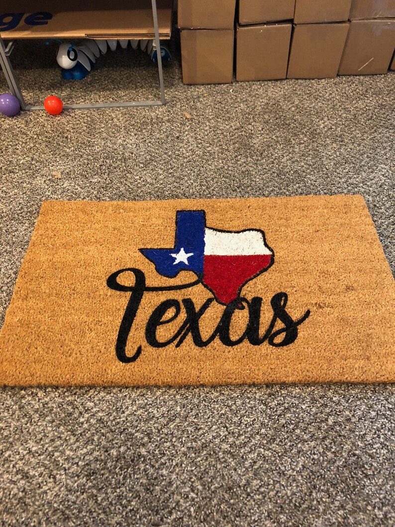 Texas Doormat State Doormat Lone Star State Texas Pride Etsy