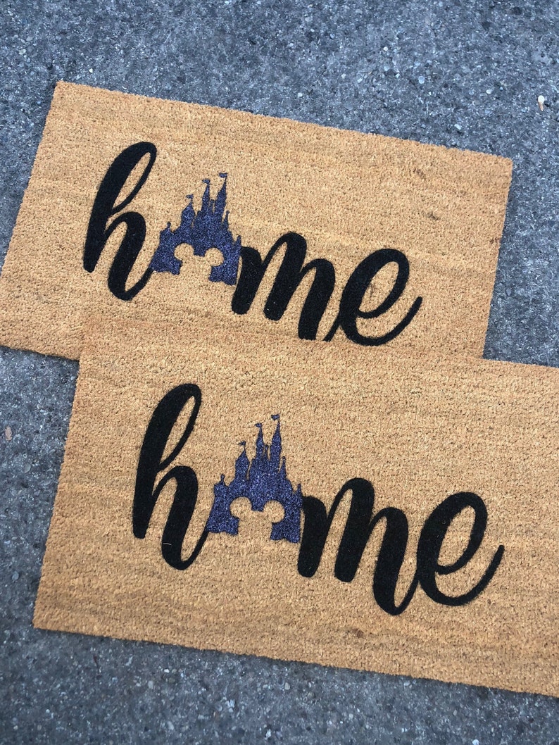 Disney Doormat Door Mat Disney Mickey Mouse Welcome Mat Personalized Gift Disney Castle Custom Doormat Christmas Gifts