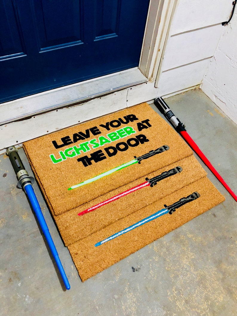 Star Wars Gift Kylo Ren Welcome Mat Star Wars Doormat Geek LightSaber Doormat Doormat Custom Lightsaber Star Wars Lightsaber
