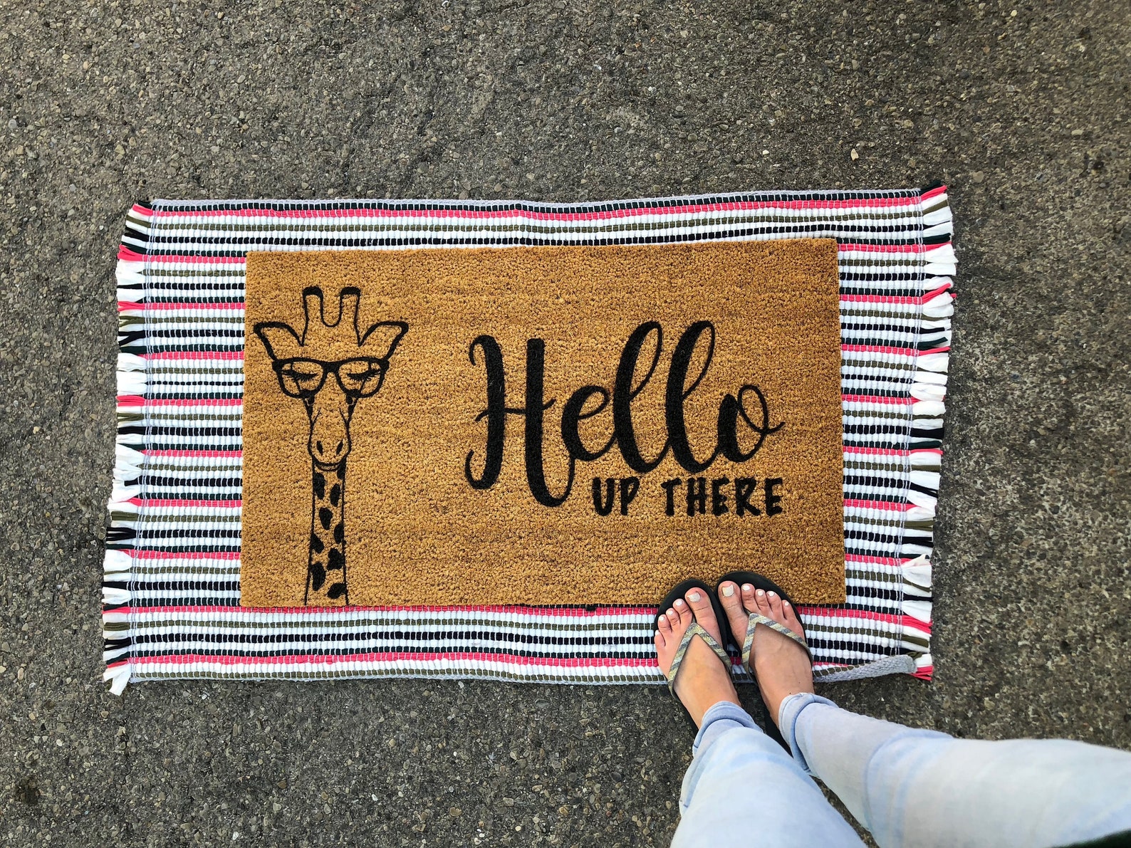 Giraffe Doormat Custom Doormat Funny Doormat Gift Ideas Etsy