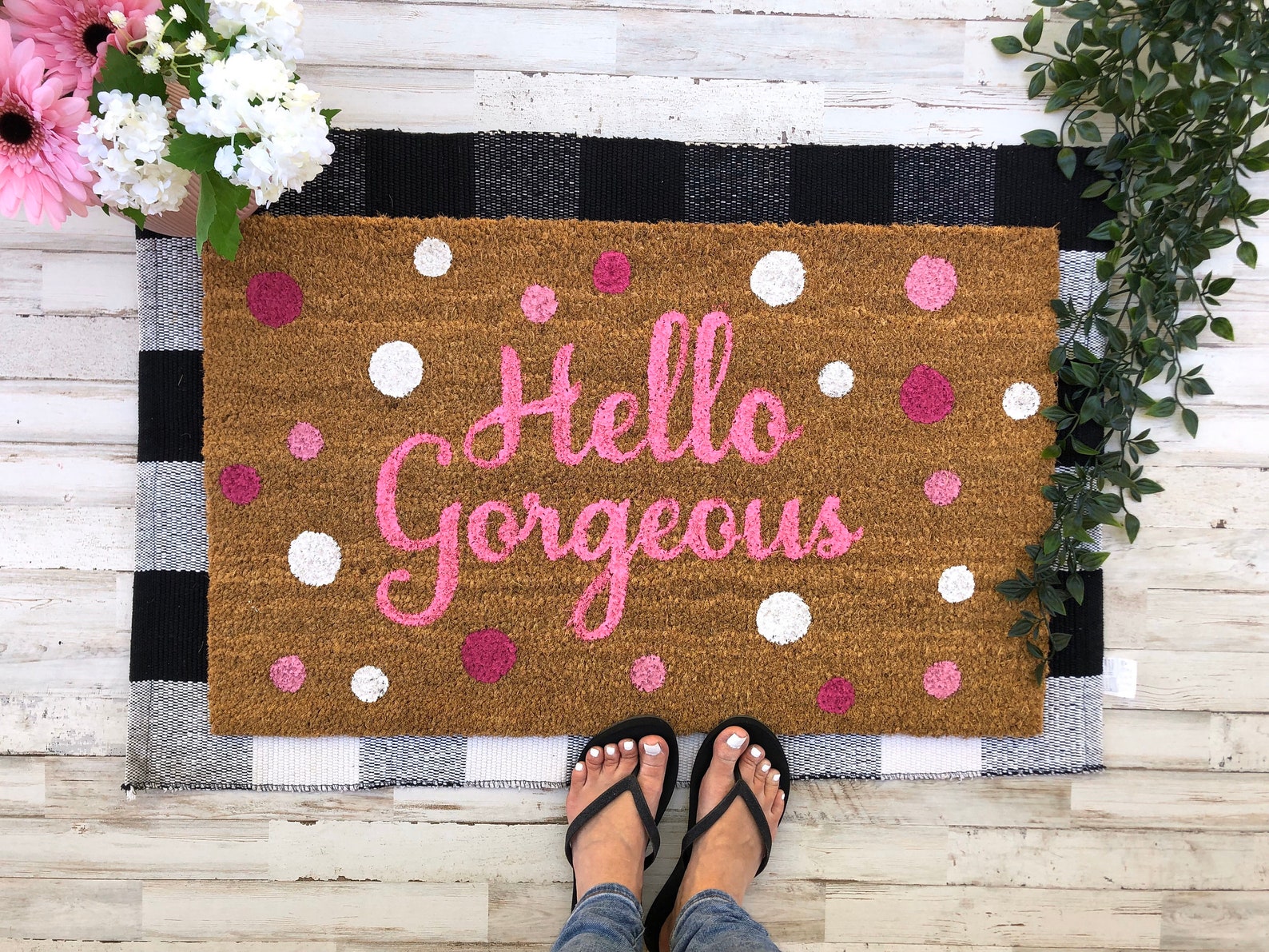 Buffalo Check Rug Cotton Rug Indoor Outdoor Area Rug Etsy