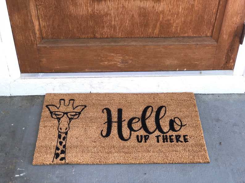 Giraffe Doormat Custom Doormat Funny Doormat Gift Ideas Etsy