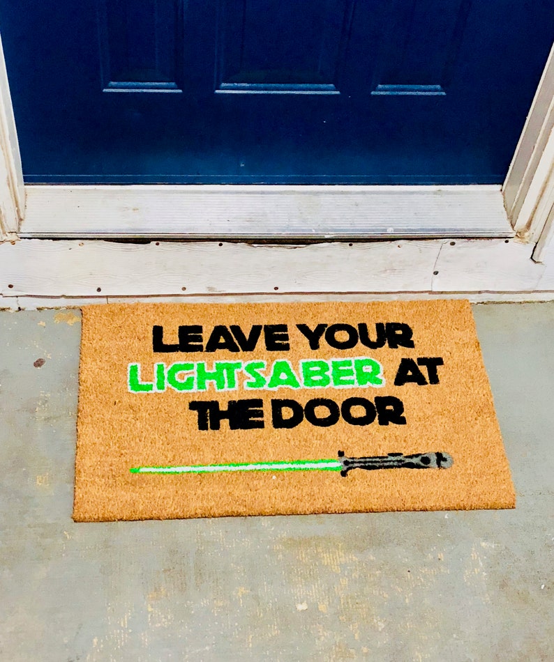 Star Wars Gift Kylo Ren Welcome Mat Star Wars Doormat Geek LightSaber Doormat Doormat Custom Lightsaber Star Wars Lightsaber