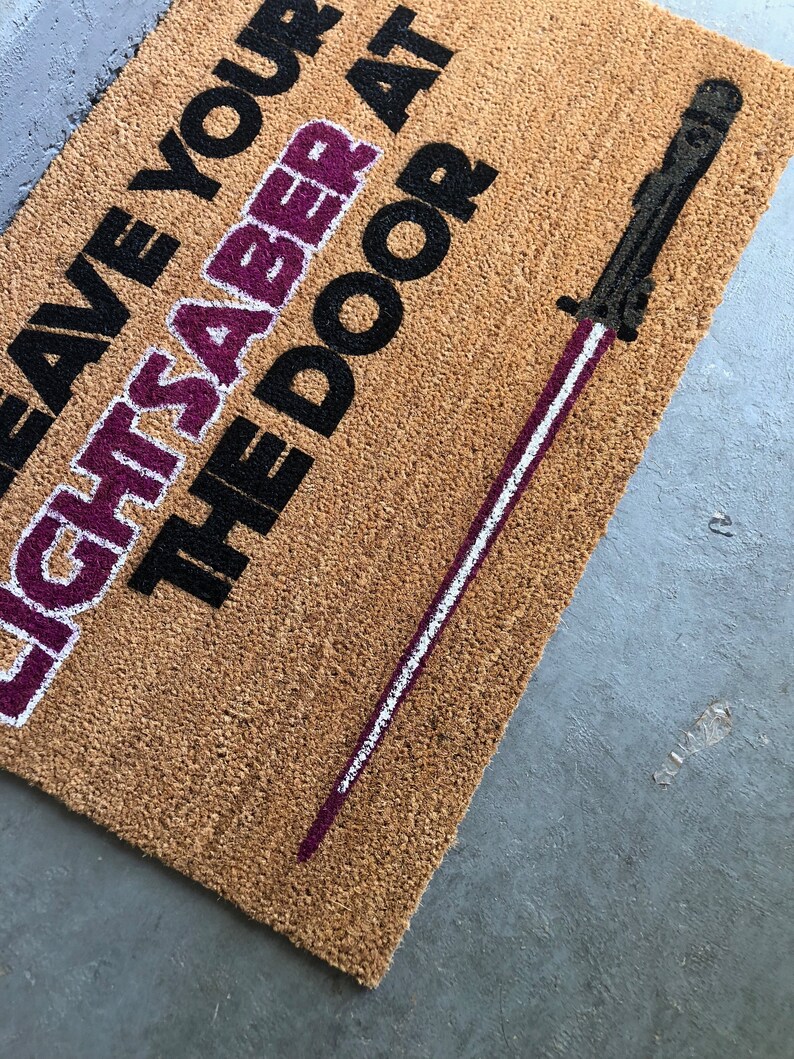 Star Wars Gift Kylo Ren Welcome Mat Star Wars Doormat Geek LightSaber Doormat Doormat Custom Lightsaber Star Wars Lightsaber