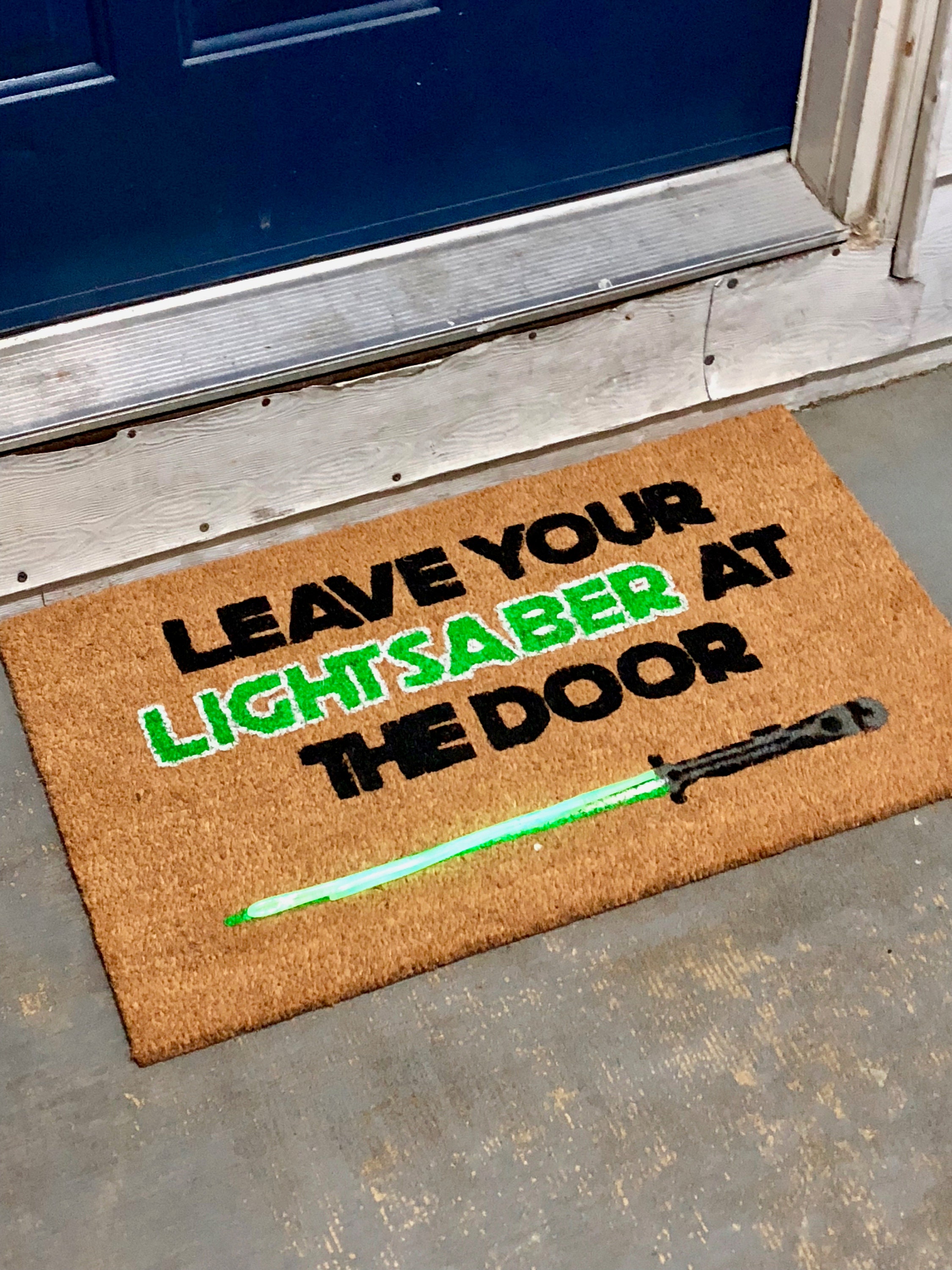 Star Wars Gift Kylo Ren Welcome Mat Star Wars Doormat Geek LightSaber Doormat Doormat Custom Lightsaber Star Wars Lightsaber