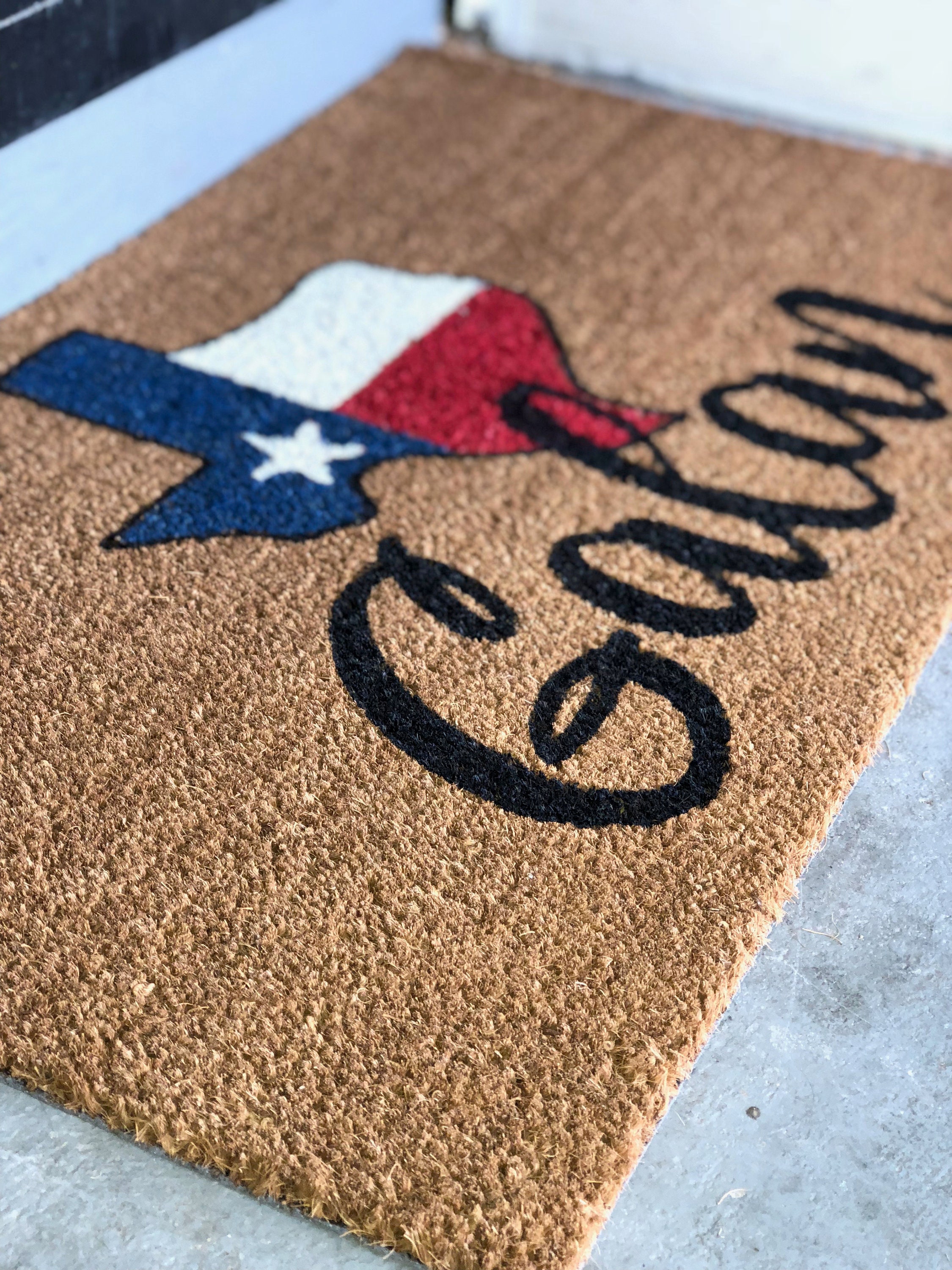 Texas Doormat State doormat Lone star state Texas Pride Etsy