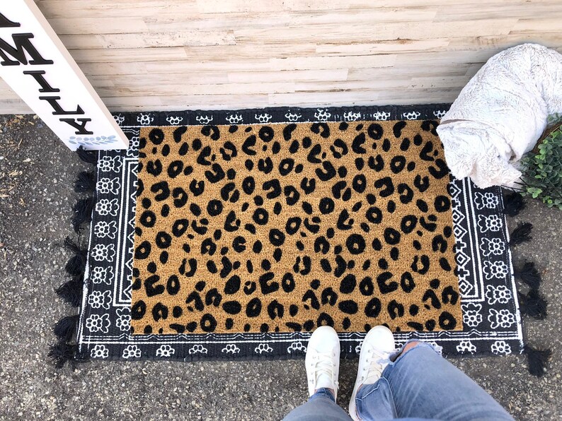 Animal Print Doormat Mat Cheetah Giraffe Zebra Etsy