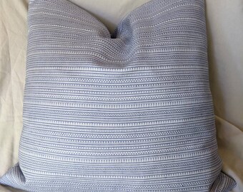 Giati Sandpiper Coastal Navy Luxury 22" Square Throw Pillow Cover, Country, Bohemian, designer, Boho, Classic, Contemporary, OOAK
