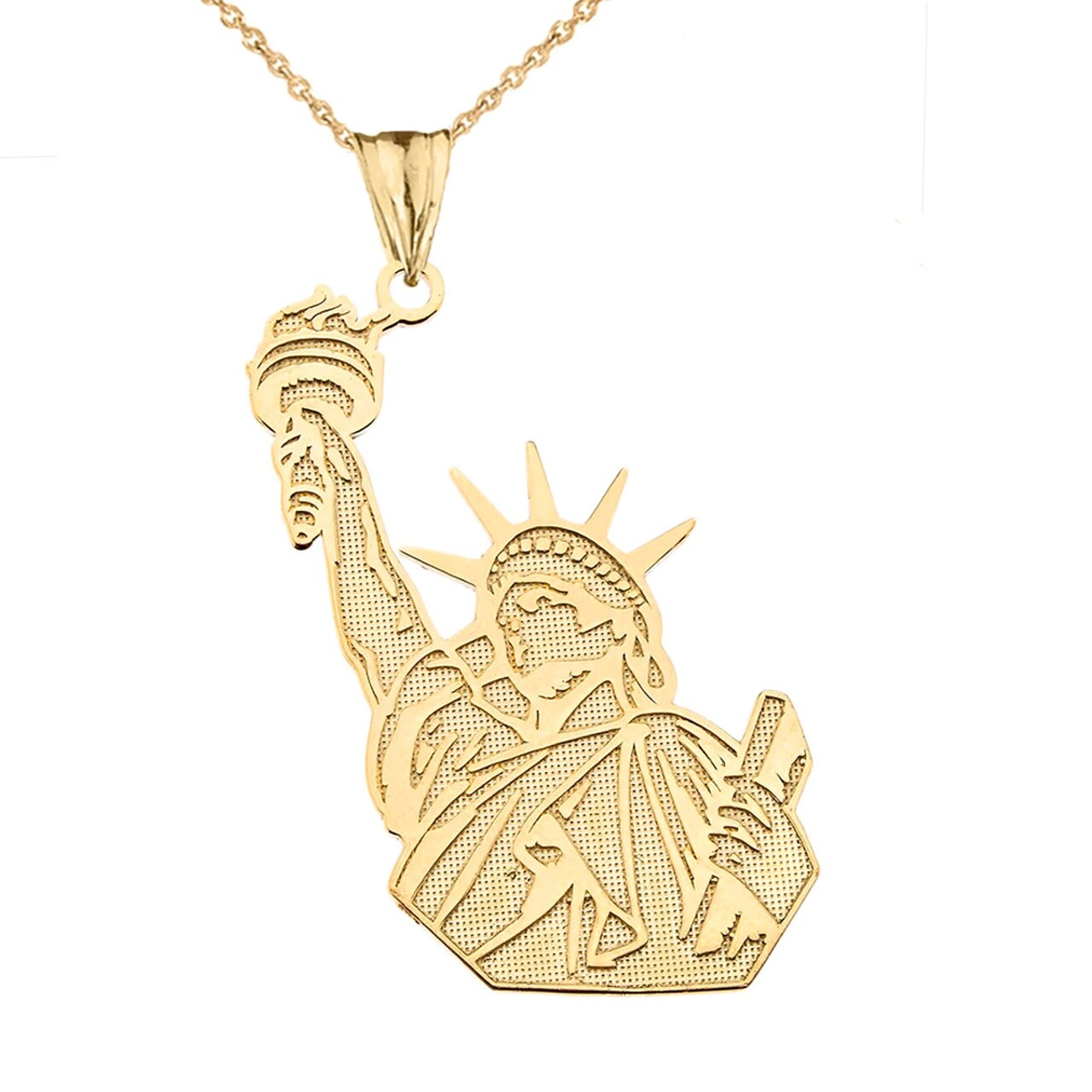 Liberty Pendant Necklace in Yellow Gold 