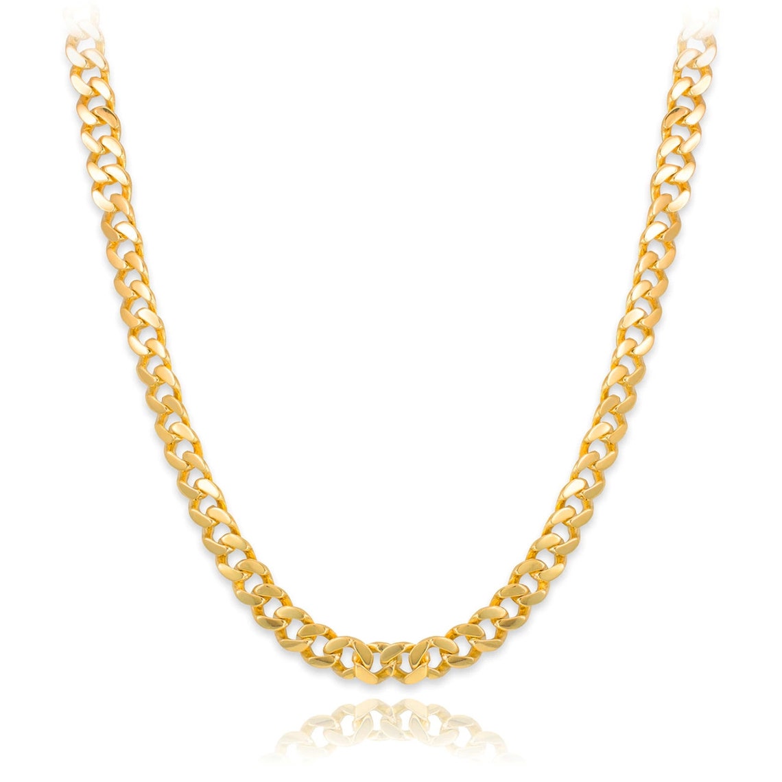 Solid Gold Men's Cuban Link Chain 10mm Etsy