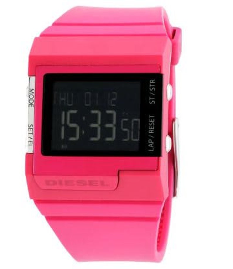 Diesel Digital Watch Women Pink Tone Dz7133 Etsy