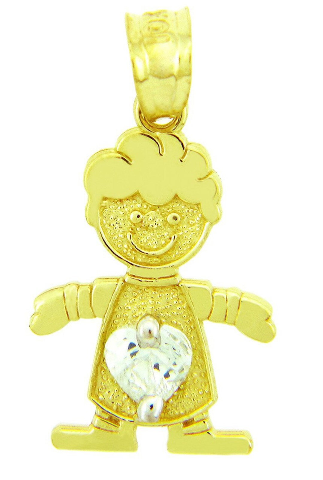 Cz Crystal Boy Yellow Gold Birthstone Charm Etsy