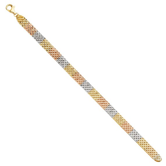 Yellow 14k 585 gold Monaliza hollow bracelet cb002y