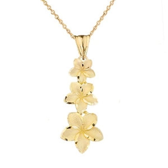 Elegant Plumeria Flower Pendant 