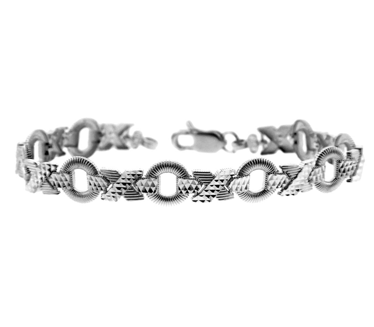 White Gold Bracelet Xoxo Bracelet Etsy