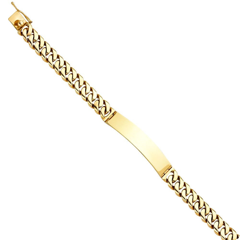 14k Miami Cuban Link Id Bracelet 8.5 