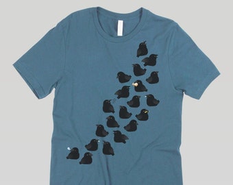 Tシャツ・カットソー NOT4NERD Flock Of Crows TShirts Charcoal J1TS011BCH Crows T-shirt - Etsy