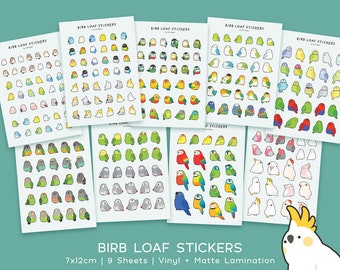 Stickers – Assorted Bird Style - 2 inch (total of 20 stickers)